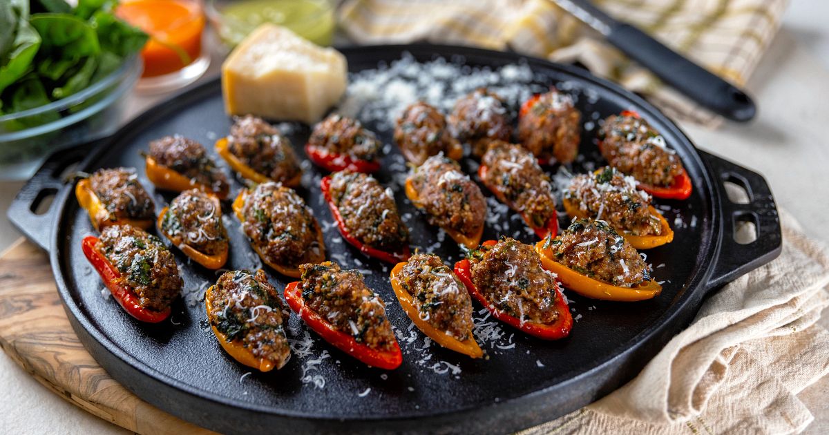 Beef and Couscous Stuffed Baby Bell Peppers | Beef Loving Texans | Beef Loving Texans is your one-st